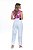 Calça Feminina Color Branca Mom Cós Alto Barra Desfiada Godli - Imagem 2