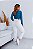 Calça Feminina Color Off White Mom Barra Desfiada Godli - Imagem 2