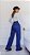Calça Feminina Jeans Wide Leg Racha Lateral Godli - Imagem 2