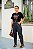 Calça Feminina Jeans Mom Slouchy Black Denim Godli - Imagem 3