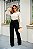Calça Feminina Color Wide Leg Cotelê Preto Godli - Imagem 1