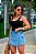 Shorts Saia Feminino Jeans Assimétrico Claro Godli - Imagem 4