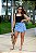 Shorts Saia Feminino Jeans Assimétrico Claro Godli - Imagem 1