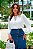 Saia Midi Jeans Abotoamento Frontal Stone Godli - Imagem 9