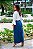 Saia Midi Jeans Abotoamento Frontal Stone Godli - Imagem 2