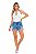 Shorts Feminino Jeans Curto Com Detonado Godli - Imagem 1