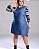 VESTIDO COM MANGA MALHA LISTRADA PLUS SIZE - Imagem 4