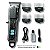 Máquina de Cortar Cabelo Profissional Sem Fio Recarregável Display LED Barbeador Aparador - Imagem 1