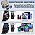 Microfone mini De Lapela 2in1 Sem Fio Para iPhone/Android Profissional Magnético Redução de Ruído - Imagem 3