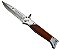 Canivete Baioneta Ak-47 CCCP Automático Cabo Madeira 13CM INOX - Imagem 2