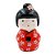 Boneca Japonesa Kokeshi Decorativa 6x8cm Em Porcelana - Imagem 2