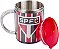 CANECA SÃO PAULO FC 450ML COM TAMPA PLASTICO E INOX OFICIAL - Imagem 2