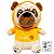 BICHO DE PELUCIA CACHORRO PUG 30CM - Imagem 1