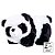 URSO PANDA 25CM PELUCIA - Imagem 1