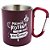 Caneca Mosquetão Menos Rotina 220ml em Aço Inox - Imagem 1