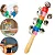 Chocalho de Guizos Sensorial Instrumento Musical Infantil Cabo de Madeira 19cm Brinquedo Educativo - Imagem 7