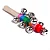 Chocalho de Guizos Sensorial Instrumento Musical Infantil Cabo de Madeira 19cm Brinquedo Educativo - Imagem 2
