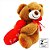 Urso De Pelúcia Com Coração 25cm em Poliéster Fizzy - Imagem 2
