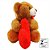 Urso De Pelúcia Com Coração 25cm em Poliéster Fizzy - Imagem 3