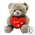 Urso de Pelúcia Coração 36cm em Poliéster Fizzy - Imagem 2