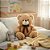 URSO PELUCIA COM LAÇO  41CM - Imagem 1