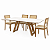 Mesa de Jantar Herval MH 5341 off white + amêndoa- Só mesa ou conjunto com cadeiras MH 3230 - Imagem 9
