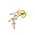 Piercing Raminho Cravejado M - Titânio - Imagem 1