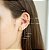 Piercing Raminho Cravejado 3 navetes - Titânio - Imagem 4