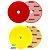Boinas de Espuma Velcro R/Orbital Vermelha E Amarela 6" Sonax - Imagem 1
