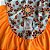VESTIDO DE GALGO ITALIANO UV FLOR LARANJA PE - Imagem 2