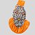 VESTIDO DE GALGO ITALIANO UV FLOR LARANJA PE - Imagem 3