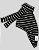 CACHARREL DE GALGO ALGODY POLO BLACK LINE WHITE - Imagem 1
