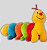 BRINQUEDO DE PELUCIA COM APITO CENTOPEIA COLORIDA - Imagem 1