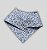 BANDANA DE GALGO ALGODY FLOWER BLUE - Imagem 3