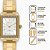 Relógio Orient Feminino Dourado Quadrado com Pedrinhas LGSS0064S1KX - Imagem 3