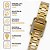 Relógio Mondaine Feminino Dourado Quadrado Pulseira Couro Marrom - Imagem 2