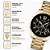 Relógio Technos Masculino Cronógrafo Dourado Fundo Preto JS25BCD1D - Imagem 2