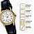 Relógio Casio Feminino Dourado com Puls. Couro Preta LTP-V002GL-7B2UDF-SC - Imagem 3