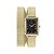 Relógio Technos Feminino Pulseira Esteirinha Dourado Fundo Preto GL32AP/1P - Imagem 1