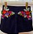 Short em linho com bordado - azul marinho - Imagem 1