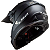 Capacete LS2 MX437 Fast Evo Monocolor Preto - Imagem 5