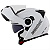 Capacete Norisk Route FF345 Articulado Monocolor Branco - Imagem 4