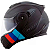 Capacete Norisk Route FF345 Articulado Stroke Preto/Azul - Imagem 2