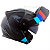 Capacete Norisk Route FF345 Articulado Stroke Preto/Azul - Imagem 3