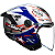 Capacete Norisk Neo Galaxy Prata/Azul - Imagem 1