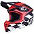 Capacete Asw R3 Victorious Preto Branco Vermelho - Imagem 2