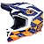 Capacete Asw R3 Victorious Azul Laranja Branco fosco - Imagem 2