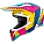Capacete Airoh Wraaap Paint - Branco/Azul/Rosa/Amarelo Fosco - Imagem 1