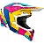 Capacete Airoh Wraaap Paint - Branco/Azul/Rosa/Amarelo Fosco - Imagem 3