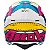 Capacete Airoh Wraaap Paint - Branco/Azul/Rosa/Amarelo Fosco - Imagem 2